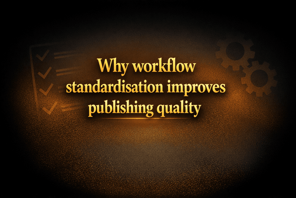 Why workflow standardisation improves publishing quality