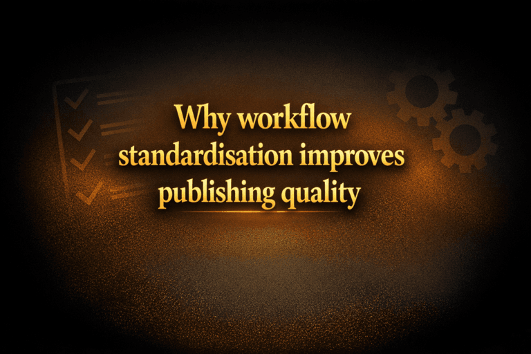 Why workflow standardisation improves publishing quality