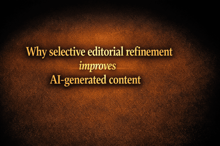 Why selective editorial refinement improves AI-generated content