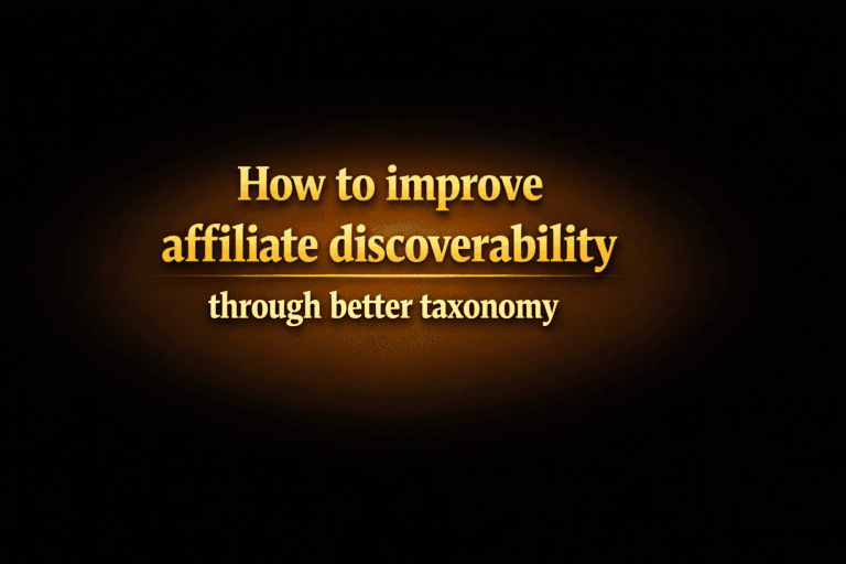 How to improve affiliate discoverability through better taxonomy