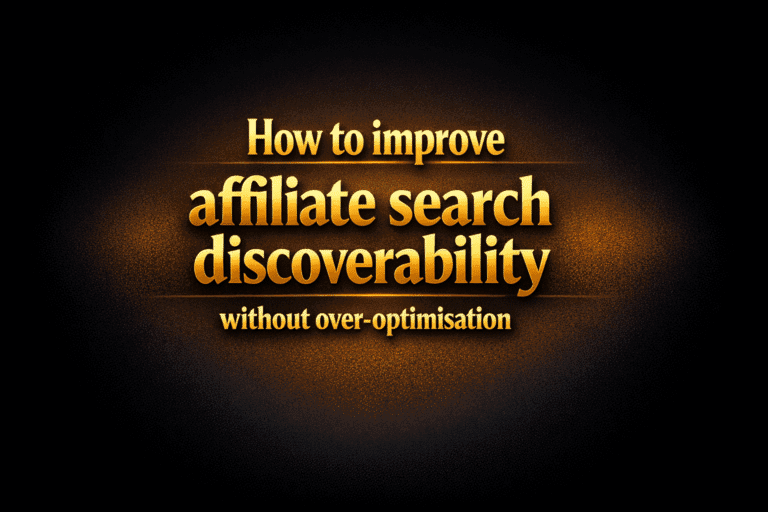 How to improve affiliate search discoverability without over-optimisation