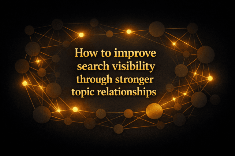 How to improve search visibility through stronger topic relationships