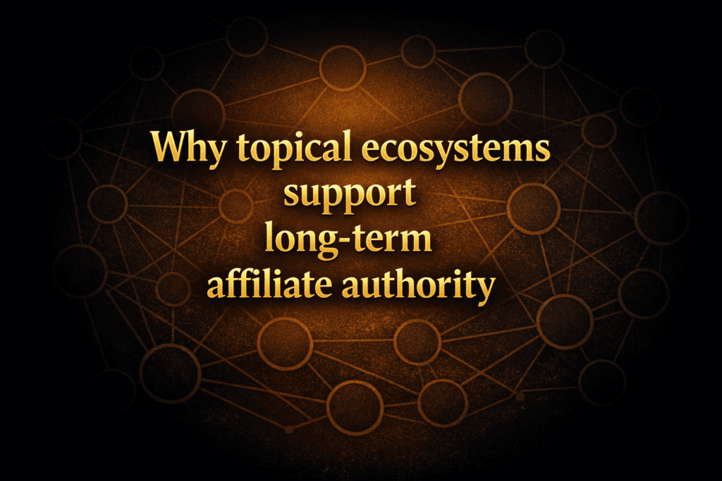 Why topical ecosystems support long-term affiliate authority