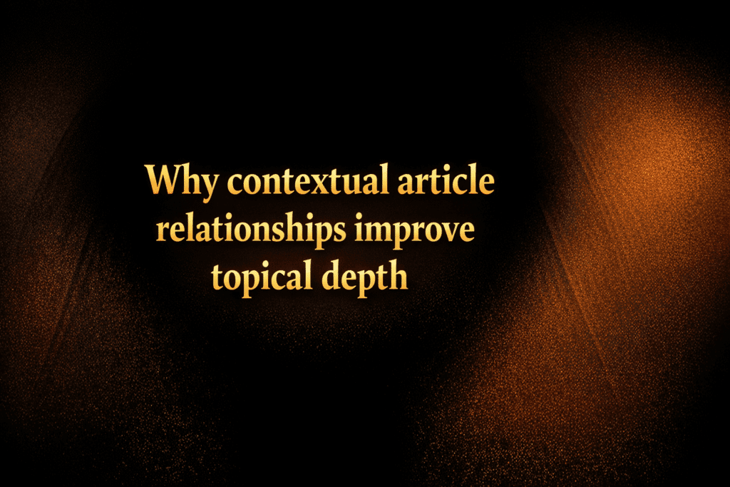 Why contextual article relationships improve topical depth