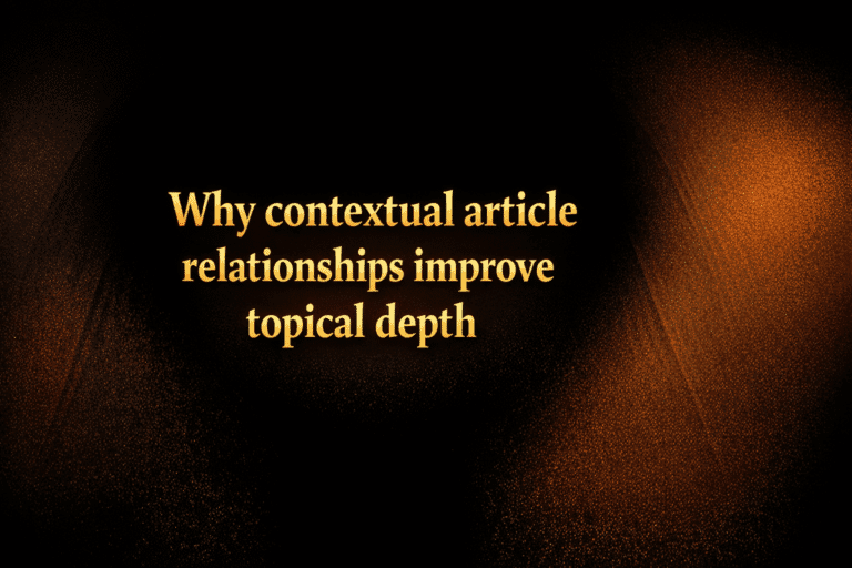 Why contextual article relationships improve topical depth