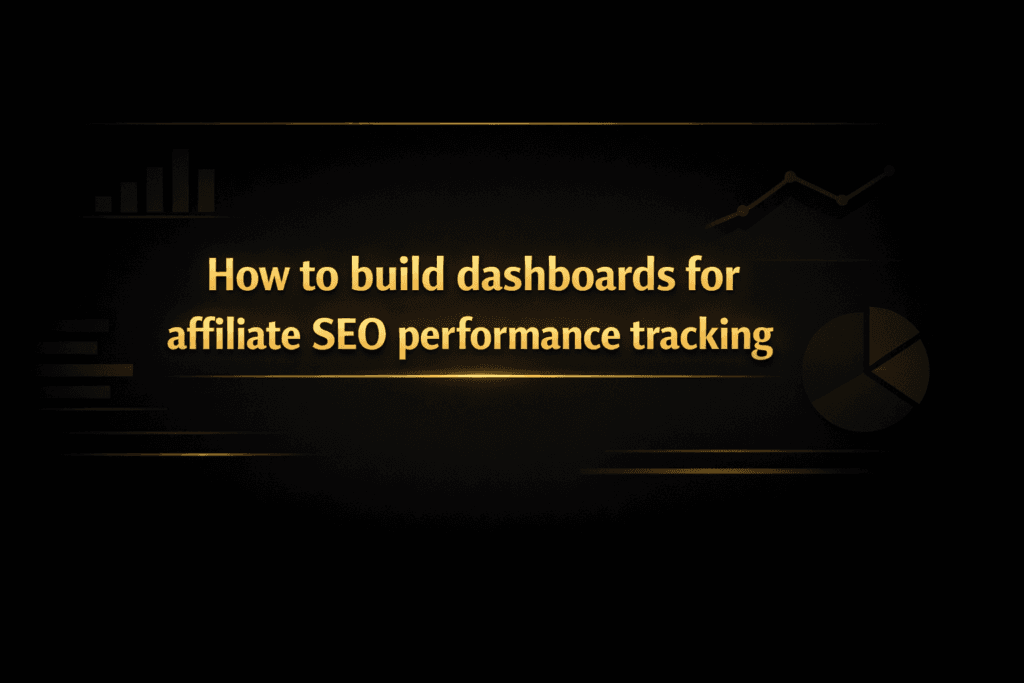 How to build dashboards for affiliate SEO performance tracking