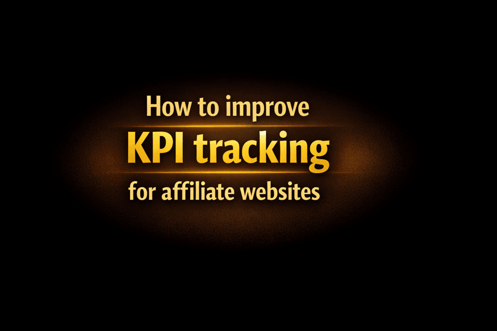 How to improve KPI tracking for affiliate websites