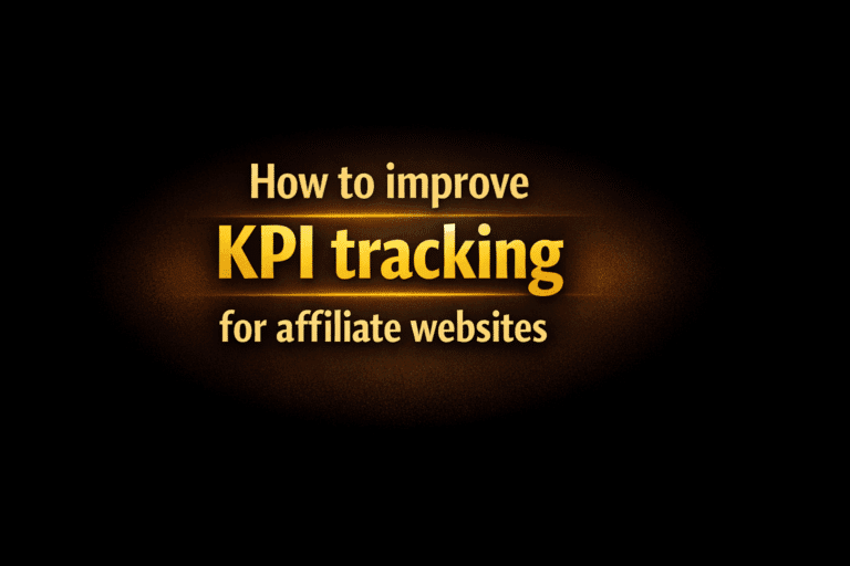 How to improve KPI tracking for affiliate websites