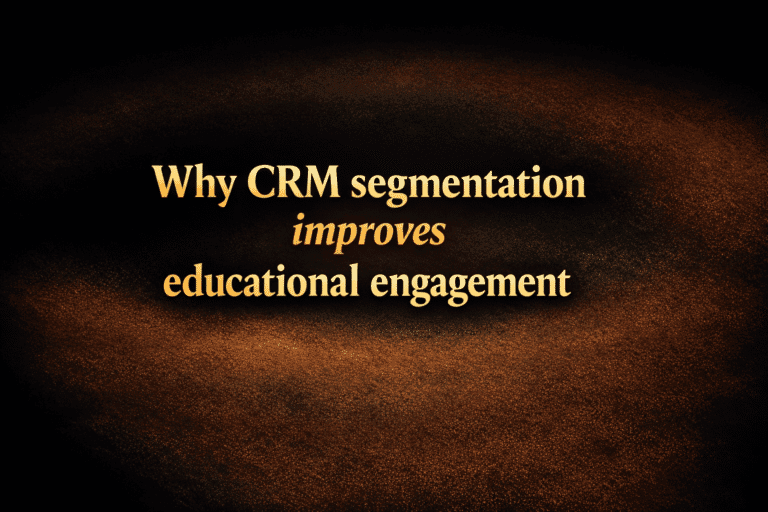 Why CRM segmentation improves educational engagement
