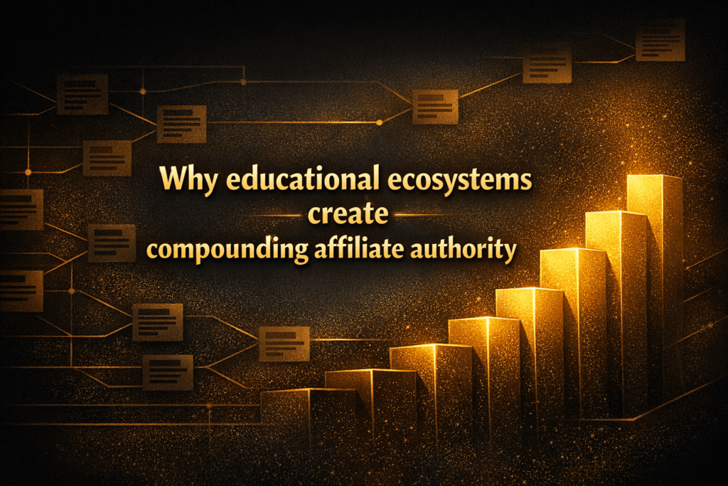 Why educational ecosystems create compounding affiliate authority