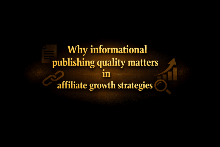 Why informational publishing quality matters in affiliate growth strategies