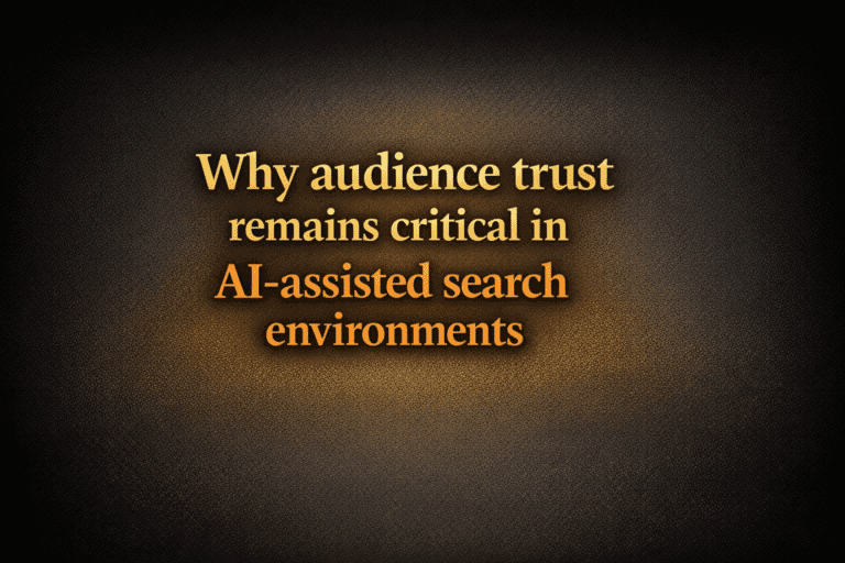 Why audience trust remains critical in AI-assisted search environments