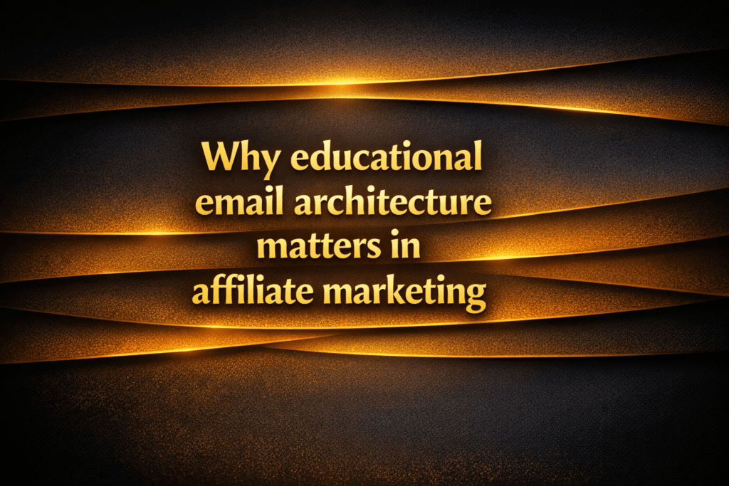 Why educational email architecture matters in affiliate marketing