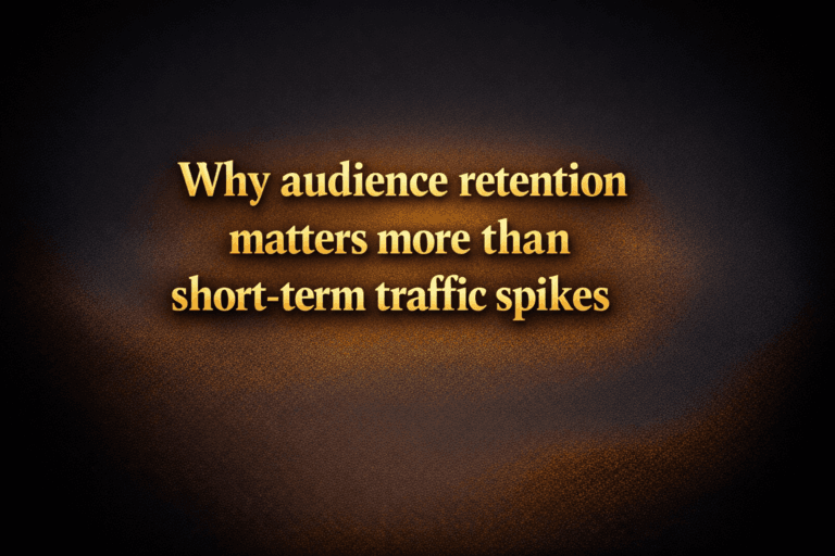 Why audience retention matters more than short-term traffic spikes
