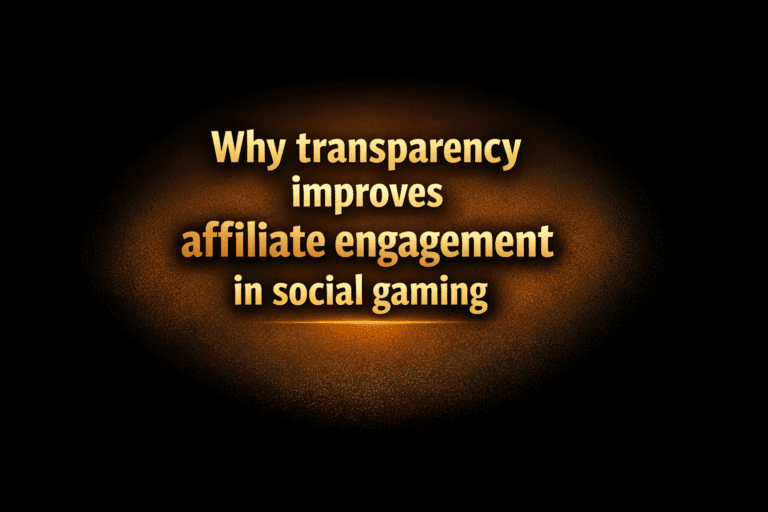 Why transparency improves affiliate engagement in social gaming