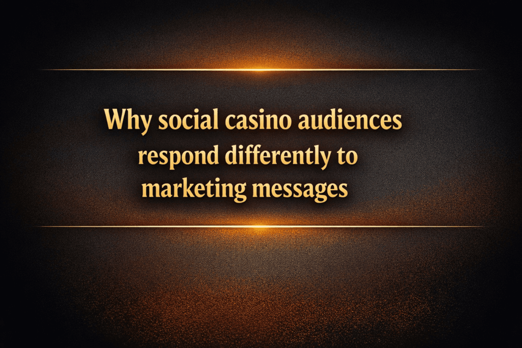 Why social casino audiences respond differently to marketing messages