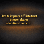 How to improve affiliate trust through clearer educational content