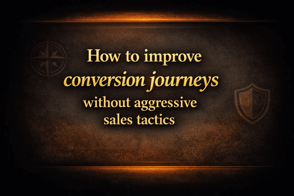 How to improve conversion journeys without aggressive sales tactics