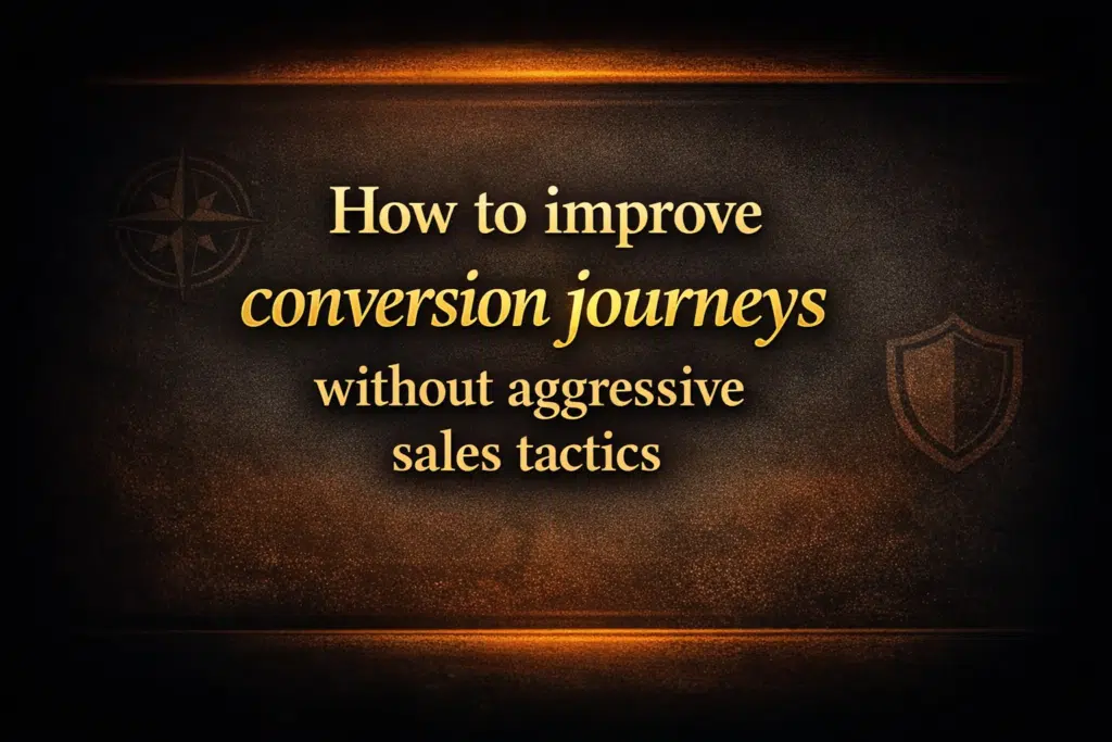 How to improve conversion journeys without aggressive sales tactics