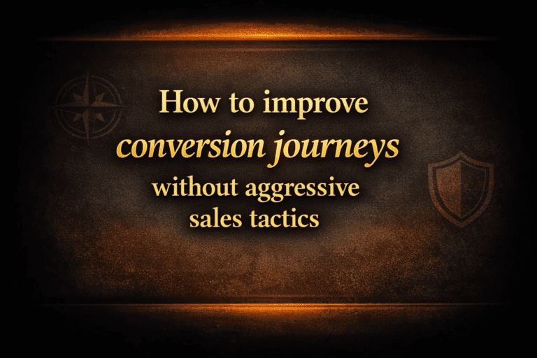 How to improve conversion journeys without aggressive sales tactics