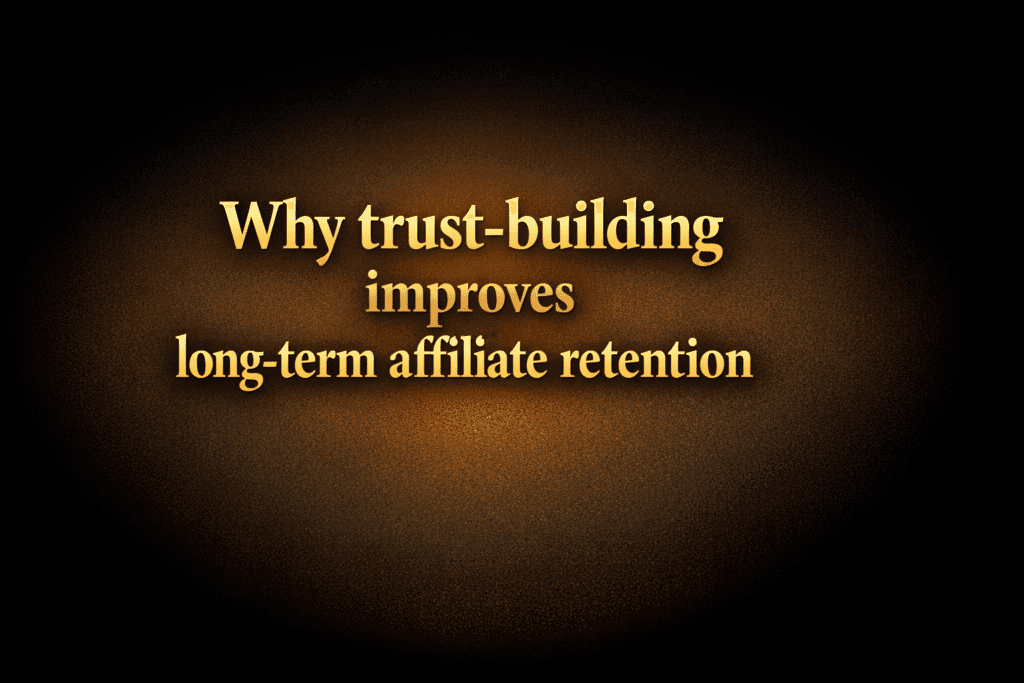 Why trust-building improves long-term affiliate retention