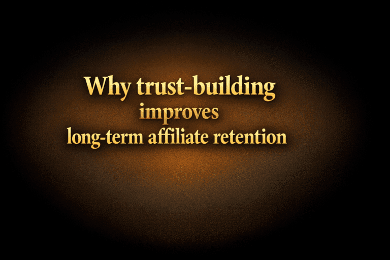 Why trust-building improves long-term affiliate retention