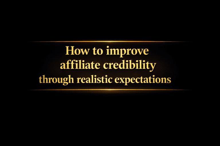 How to improve affiliate credibility through realistic expectations