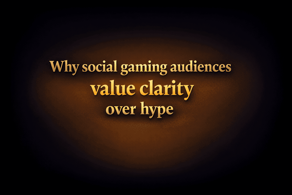 Why social gaming audiences value clarity over hype