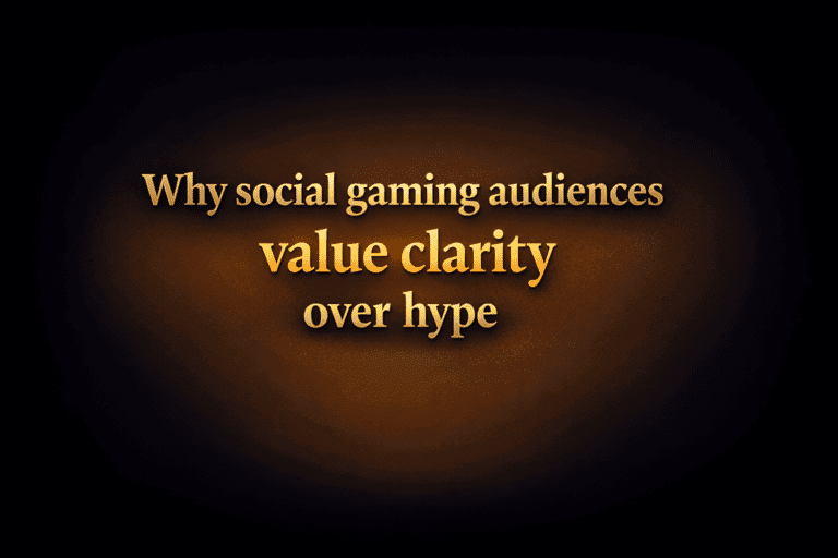 Why social gaming audiences value clarity over hype