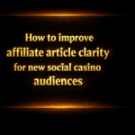 How to improve affiliate article clarity for new social casino audiences