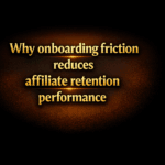 Why onboarding friction reduces affiliate retention performance