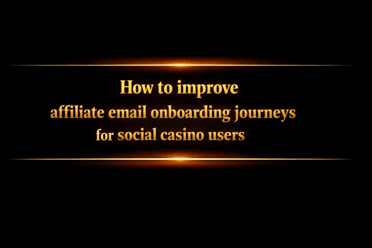 How to improve affiliate email onboarding journeys for social casino users