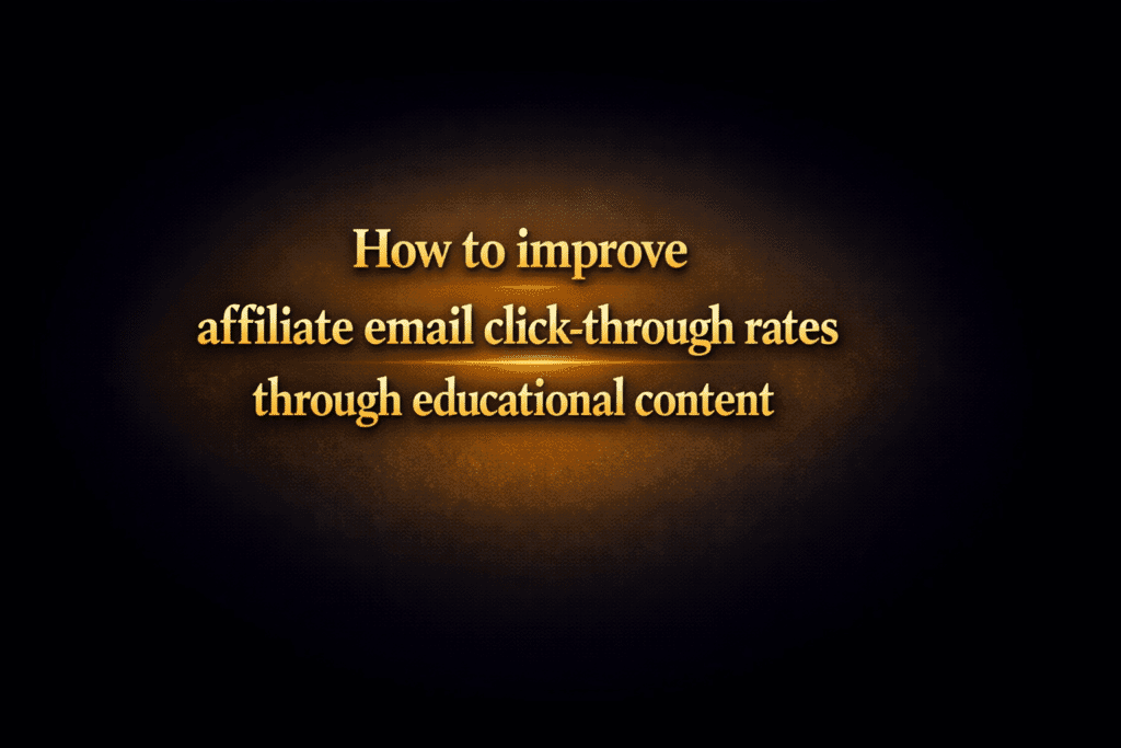 How to improve affiliate email click-through rates through educational content