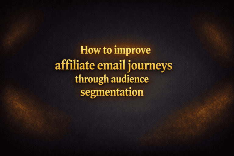 How to improve affiliate email journeys through audience segmentation