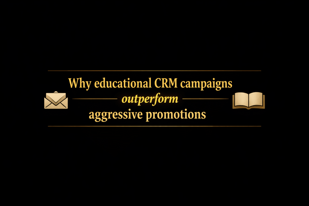 Why educational CRM campaigns outperform aggressive promotions