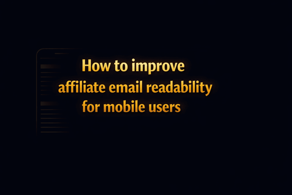 How to improve affiliate email readability for mobile users