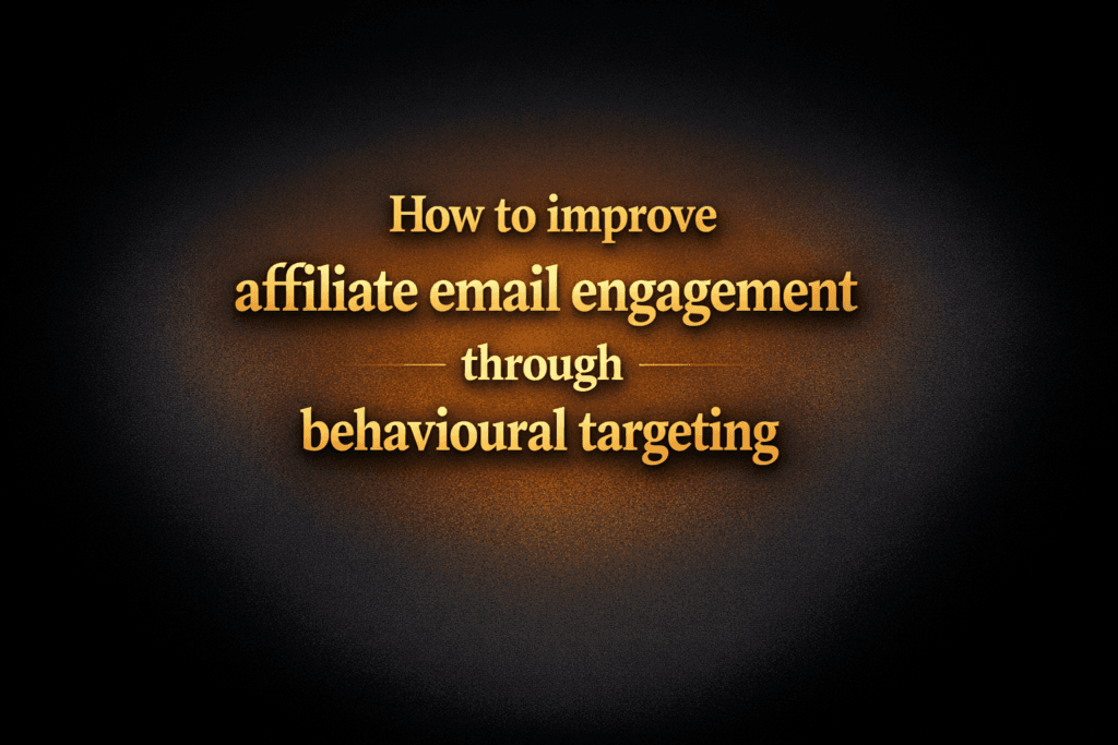 How to improve affiliate email engagement through behavioural targeting
