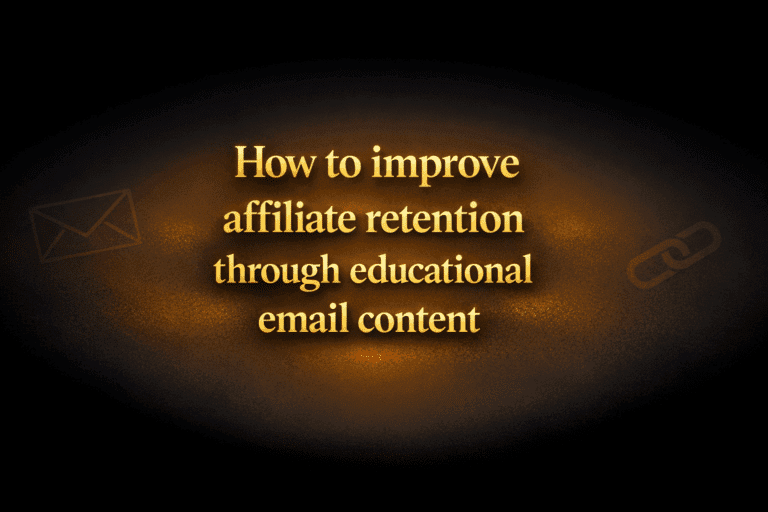How to improve affiliate retention through educational email content