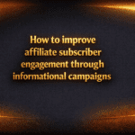How to improve affiliate subscriber engagement through informational campaigns
