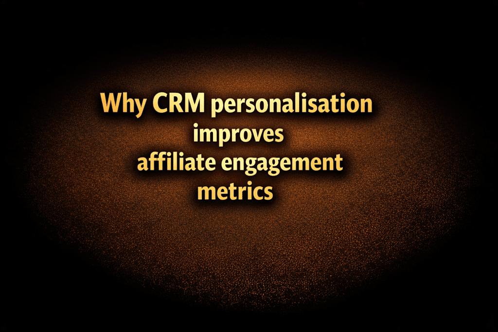 Why CRM personalisation improves affiliate engagement metrics