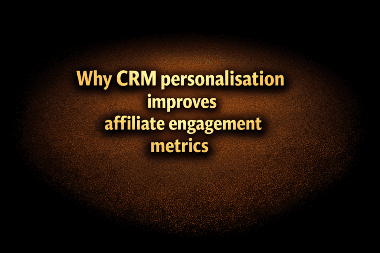 Why CRM personalisation improves affiliate engagement metrics
