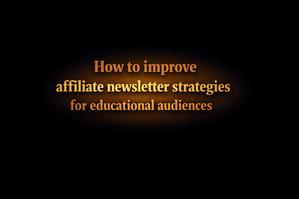 How to improve affiliate newsletter strategies for educational audiences