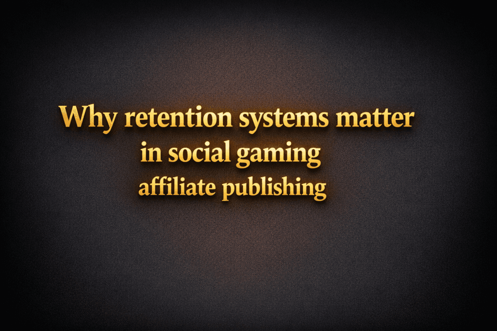 Why retention systems matter in social gaming affiliate publishing