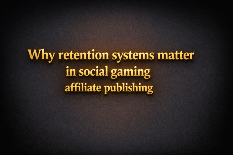 Why retention systems matter in social gaming affiliate publishing
