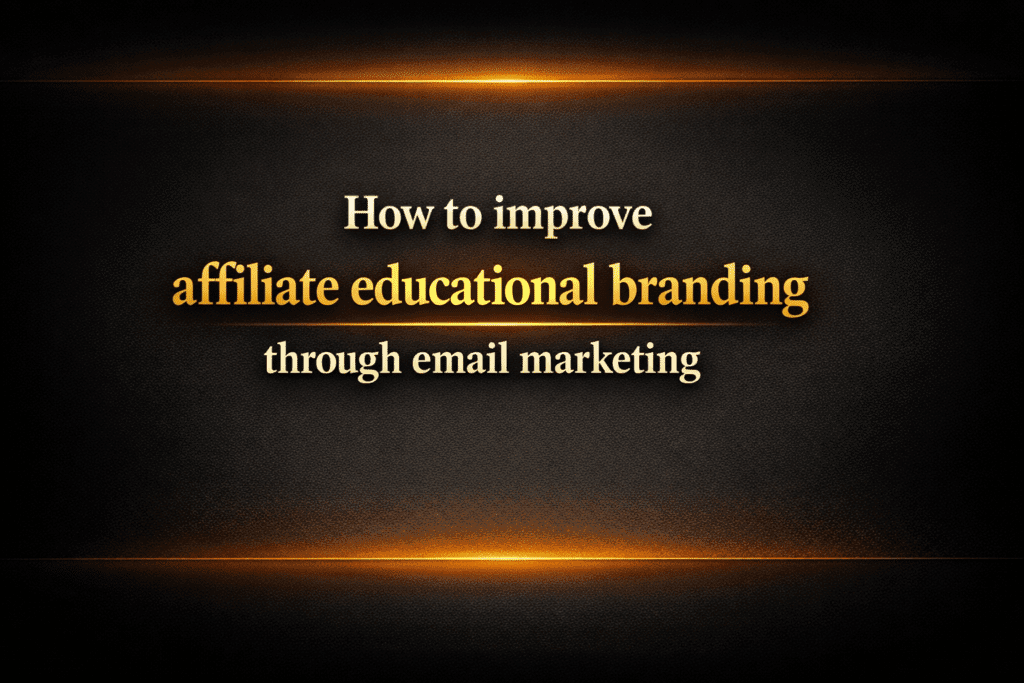 How to improve affiliate educational branding through email marketing
