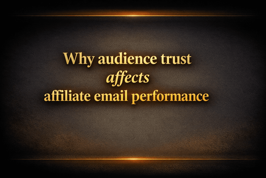 Why audience trust affects affiliate email performance