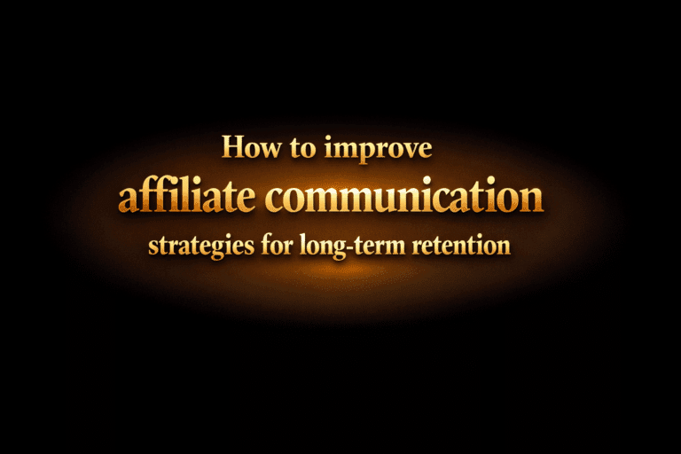 How to improve affiliate communication strategies for long-term retention