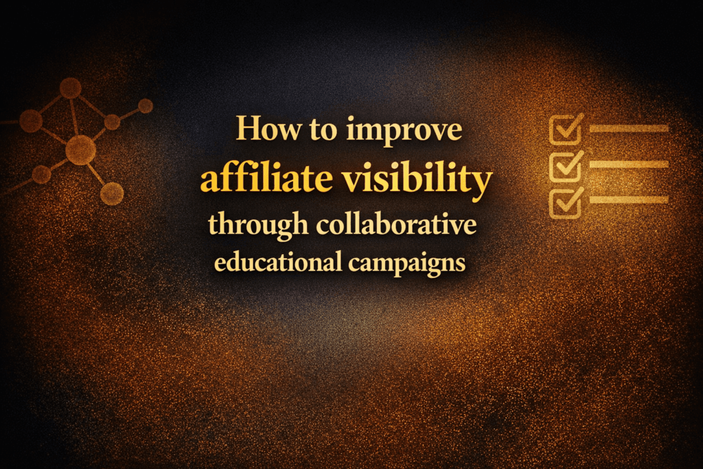 How to improve affiliate visibility through collaborative educational campaigns