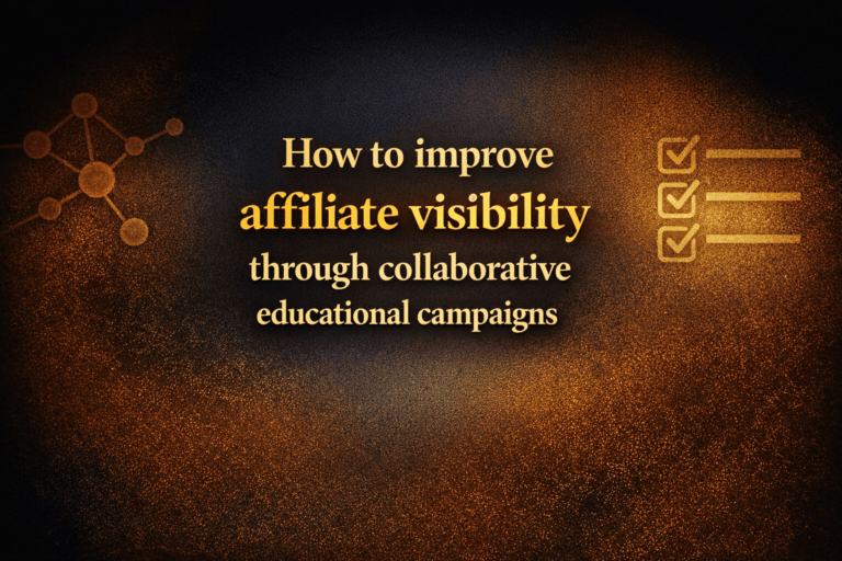 How to improve affiliate visibility through collaborative educational campaigns