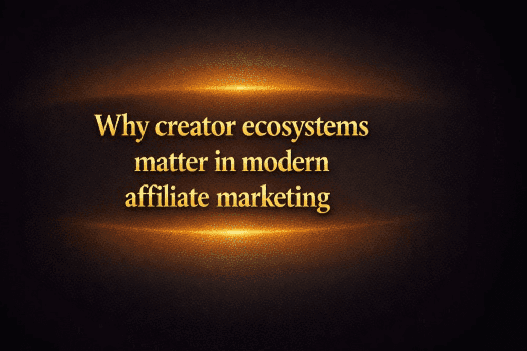 Why creator ecosystems matter in modern affiliate marketing